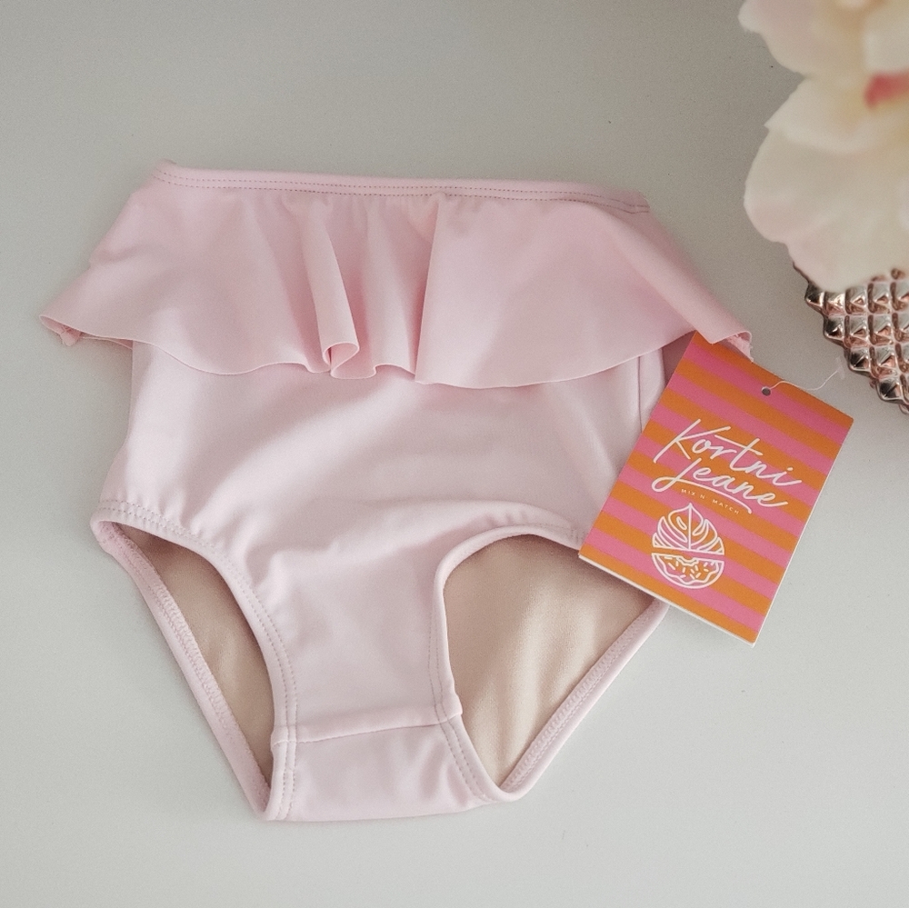 Mini Girls Peplum Swim Bottoms